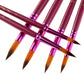 12 Purple Round Oil Paint Brushes & Watercolor Set
